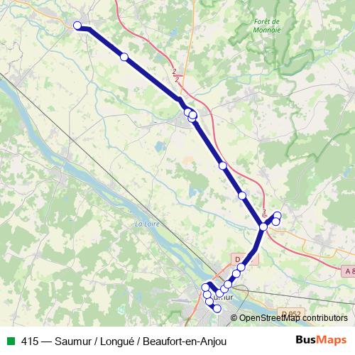 415 bus Line Map
