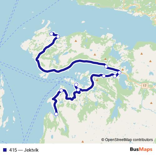 415 bus Line Map