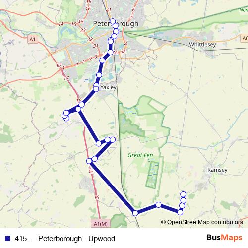 415 bus Line Map