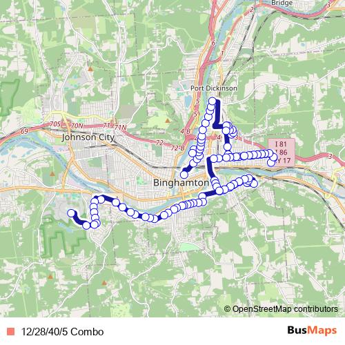12/28/40/5 Combo bus Line Map