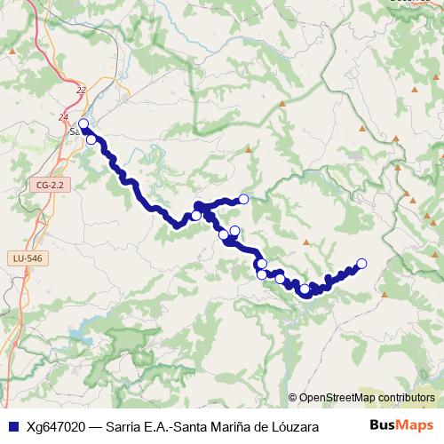 Xg647020 bus Line Map