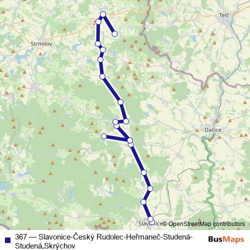 367 bus Line Map