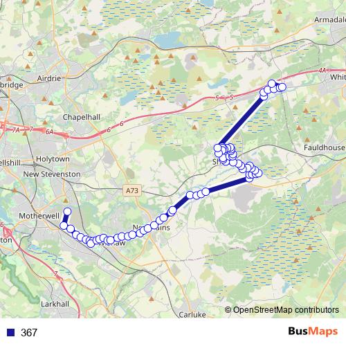 367 bus Line Map