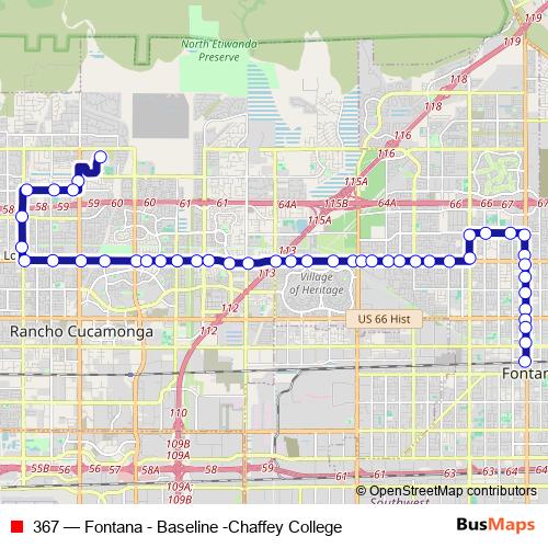 367 bus Line Map