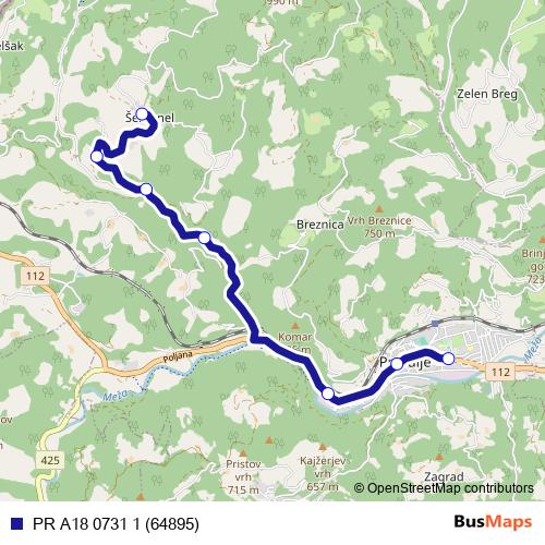 PR A18 0731 1 (64895) bus Line Map
