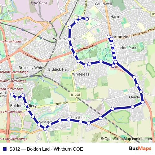 S812 bus Line Map