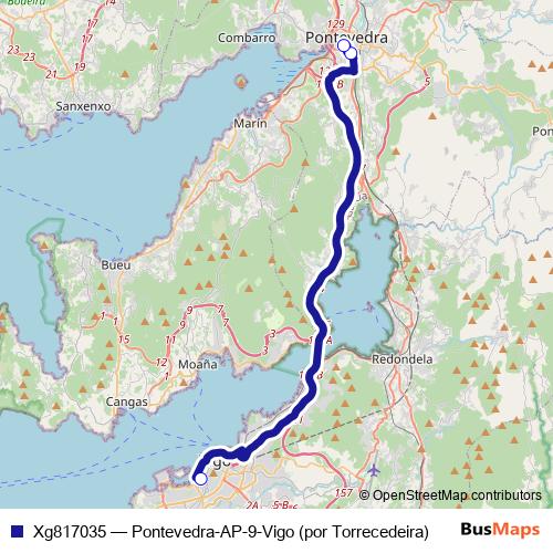 Xg817035 bus Line Map