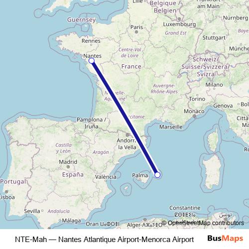 NTE-Mah bus Line Map