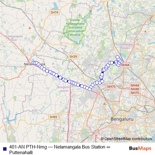401-AN PTH-Nmg bus Line Map