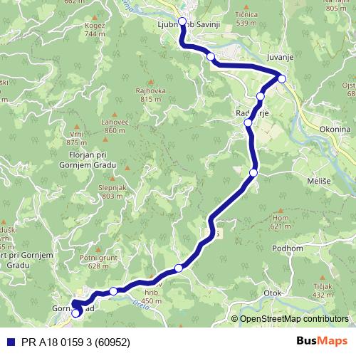 PR A18 0159 3 (60952) bus Line Map
