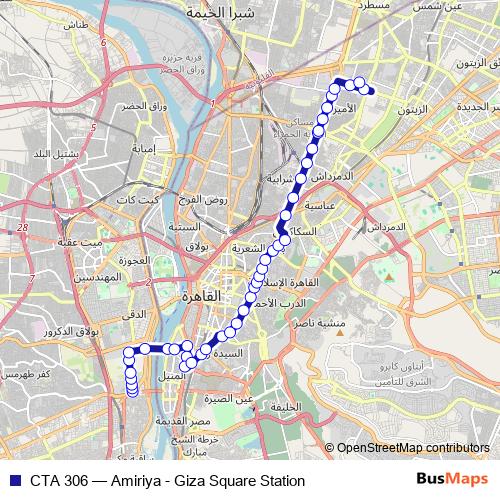 CTA 306 bus Line Map