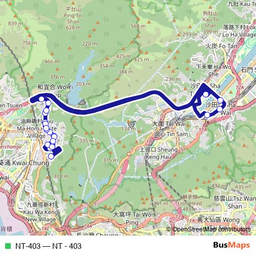 NT-403 bus Line Map