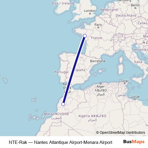 NTE-Rak bus Line Map