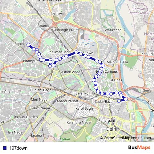 197down bus Line Map