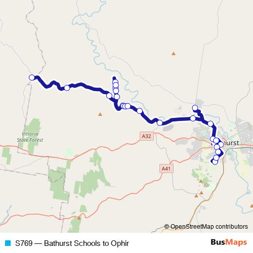 S769 bus Line Map