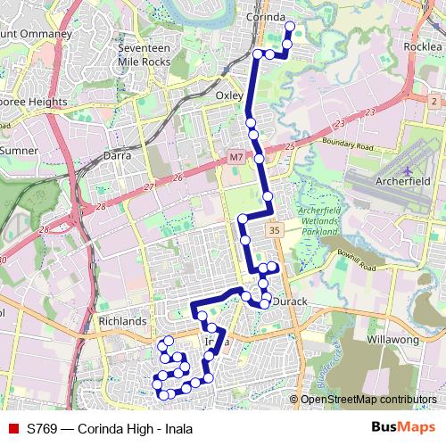 S769 bus Line Map