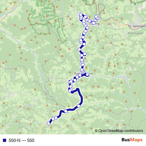 550-N bus Line Map