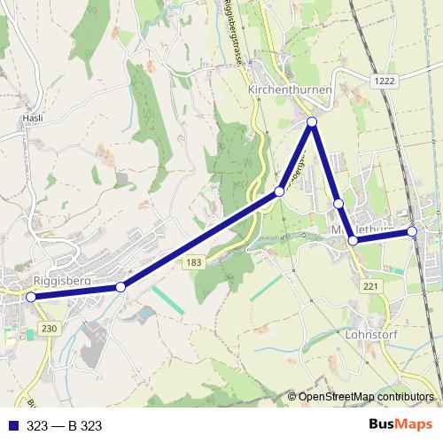 323 bus Line Map