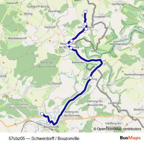 57sbz05 bus Line Map