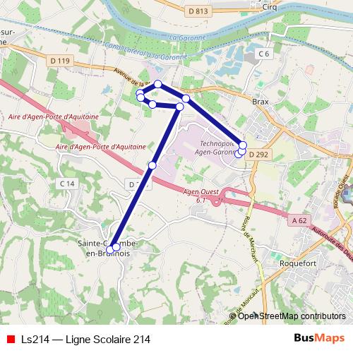 Ls214 bus Line Map