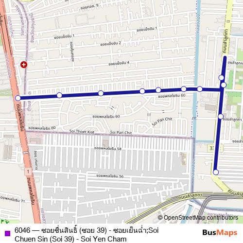 6046 bus Line Map
