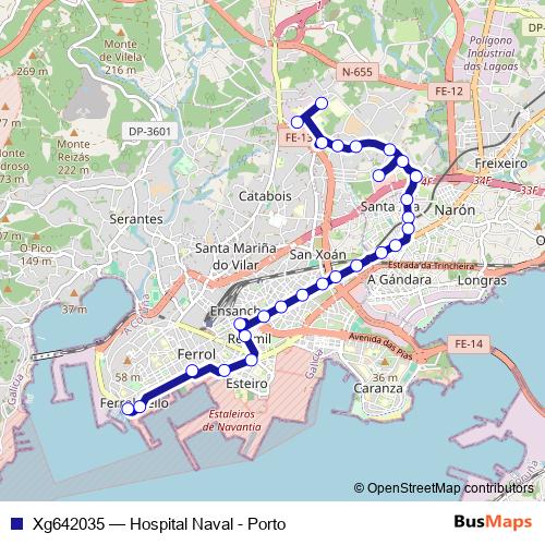 Xg642035 bus Line Map