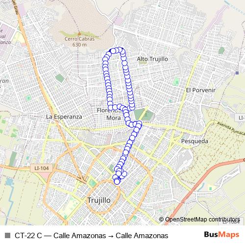 CT-22 C bus Line Map