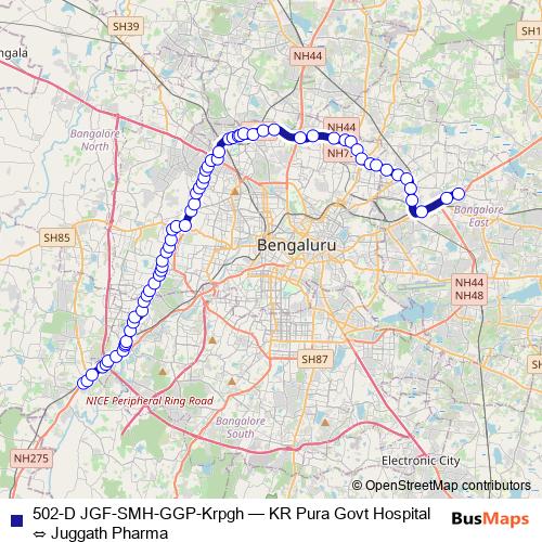 502-D JGF-SMH-GGP-Krpgh bus Line Map