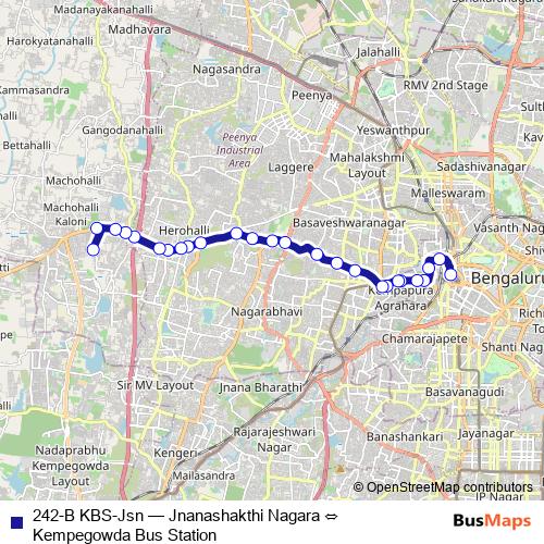 242-B KBS-Jsn bus Line Map