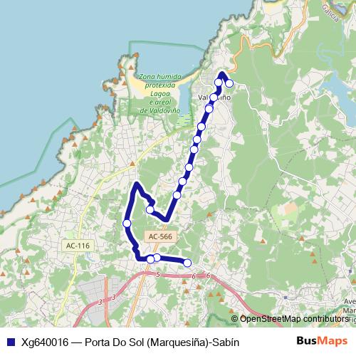 Xg640016 bus Line Map