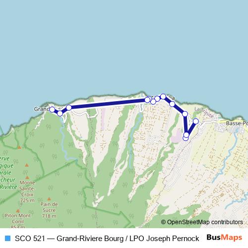 SCO 521 bus Line Map