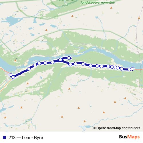 213 bus Line Map
