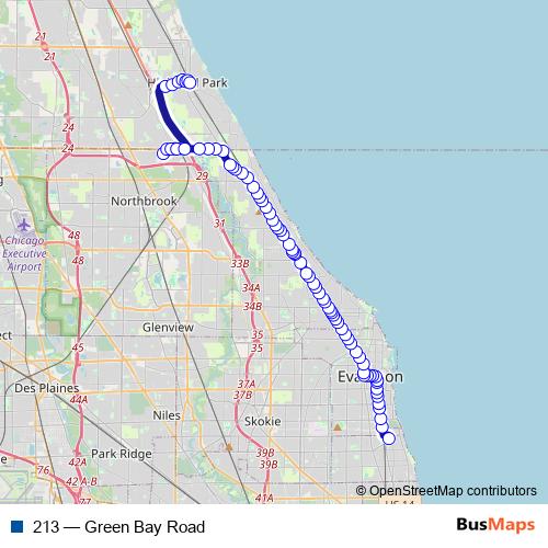 213 bus Line Map