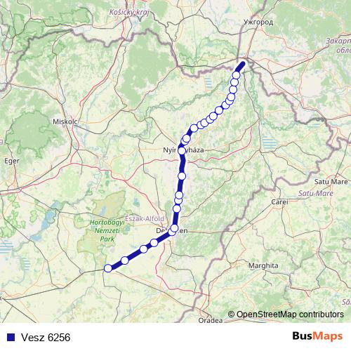 Vesz 6256 rail Line Map