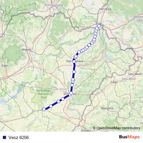Vesz 6256 rail Line Map