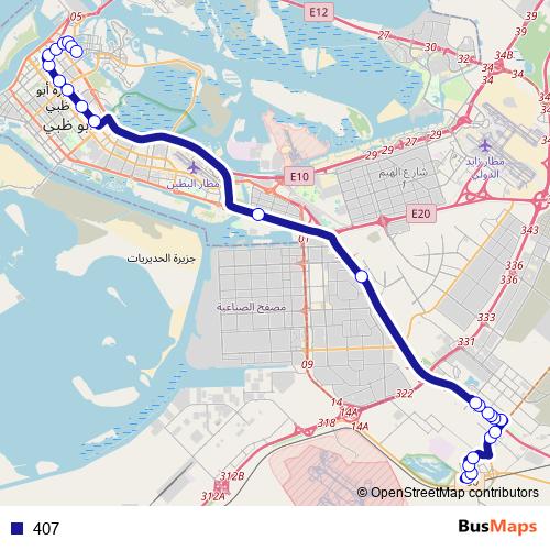 407 bus Line Map