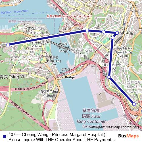 407 bus Line Map