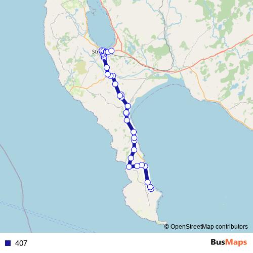 407 bus Line Map