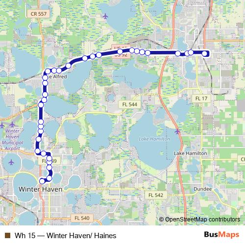 Wh 15 bus Line Map