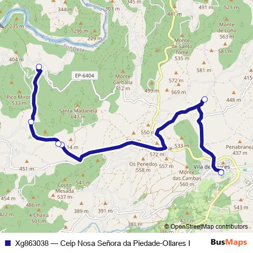 Xg863038 bus Line Map