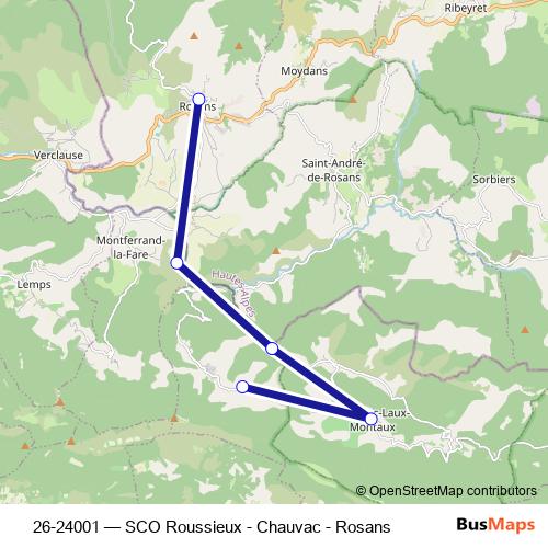 26-24001 bus Line Map