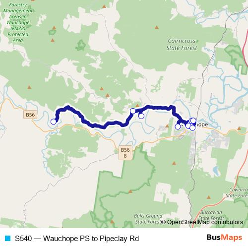 S540 bus Line Map