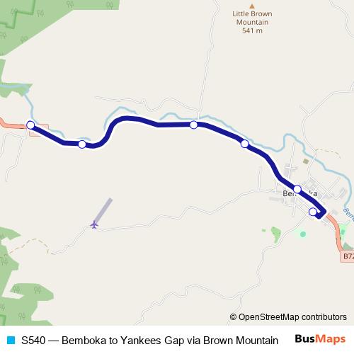 S540 bus Line Map