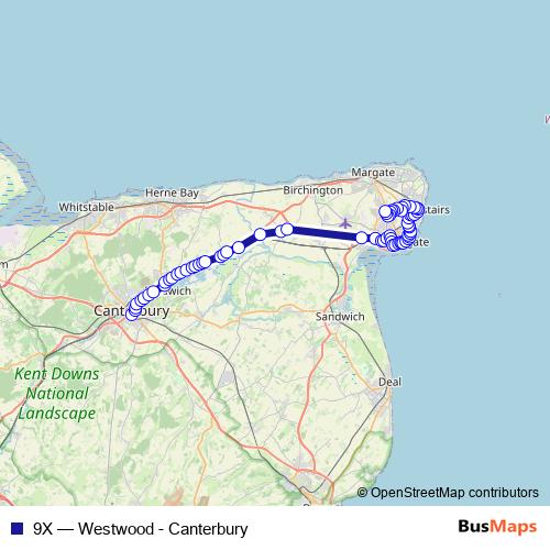 9X bus Line Map