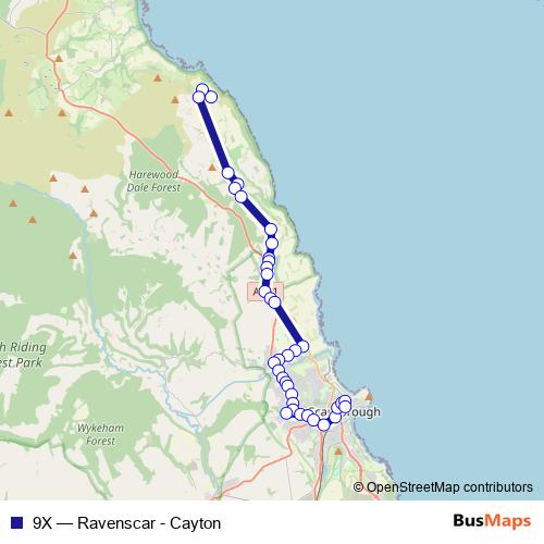 9X bus Line Map