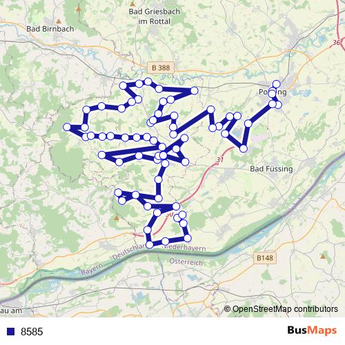 8585 bus Line Map