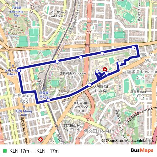 KLN-17m bus Line Map