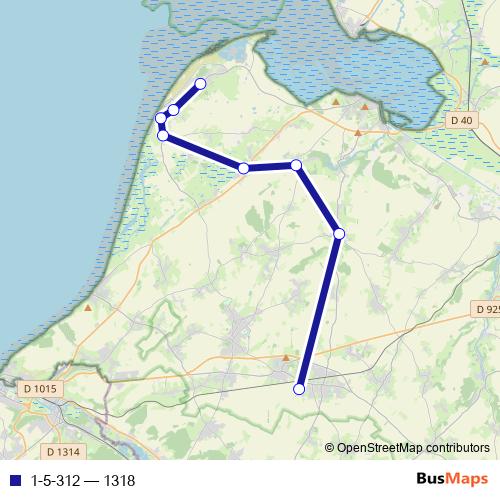 1-5-312 bus Line Map