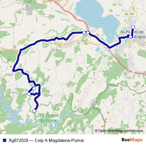 Xg872029 bus Line Map