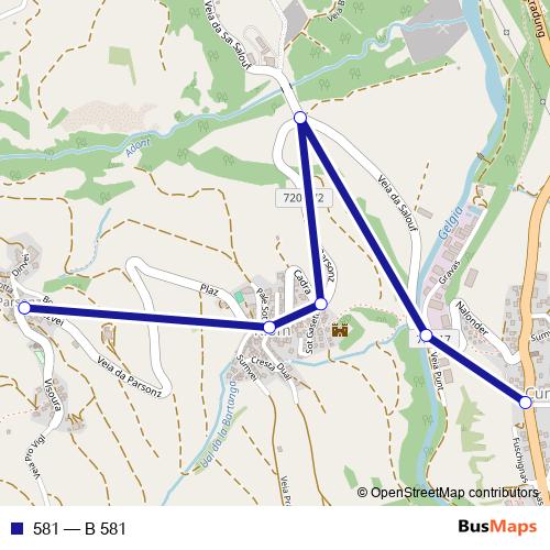 581 bus Line Map